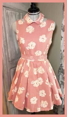 Liz Lisa Collared Floral Pink Dress Jfashion Gyaru Himekaji Coquette Autumn 2013